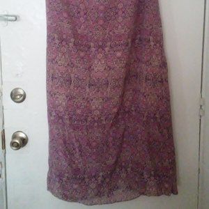 Boho Maxi Skirt from Max Studio, 100% Silk, Purple